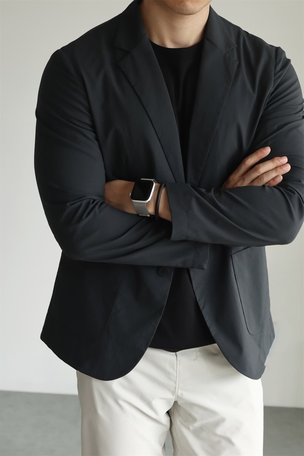 50代メンズファッション  軽量素材の【テーラードジャケット】 2カラー
