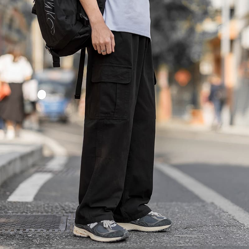 50代メンズファッション パンツ/ズボン ゆったりカーゴワークパンツ