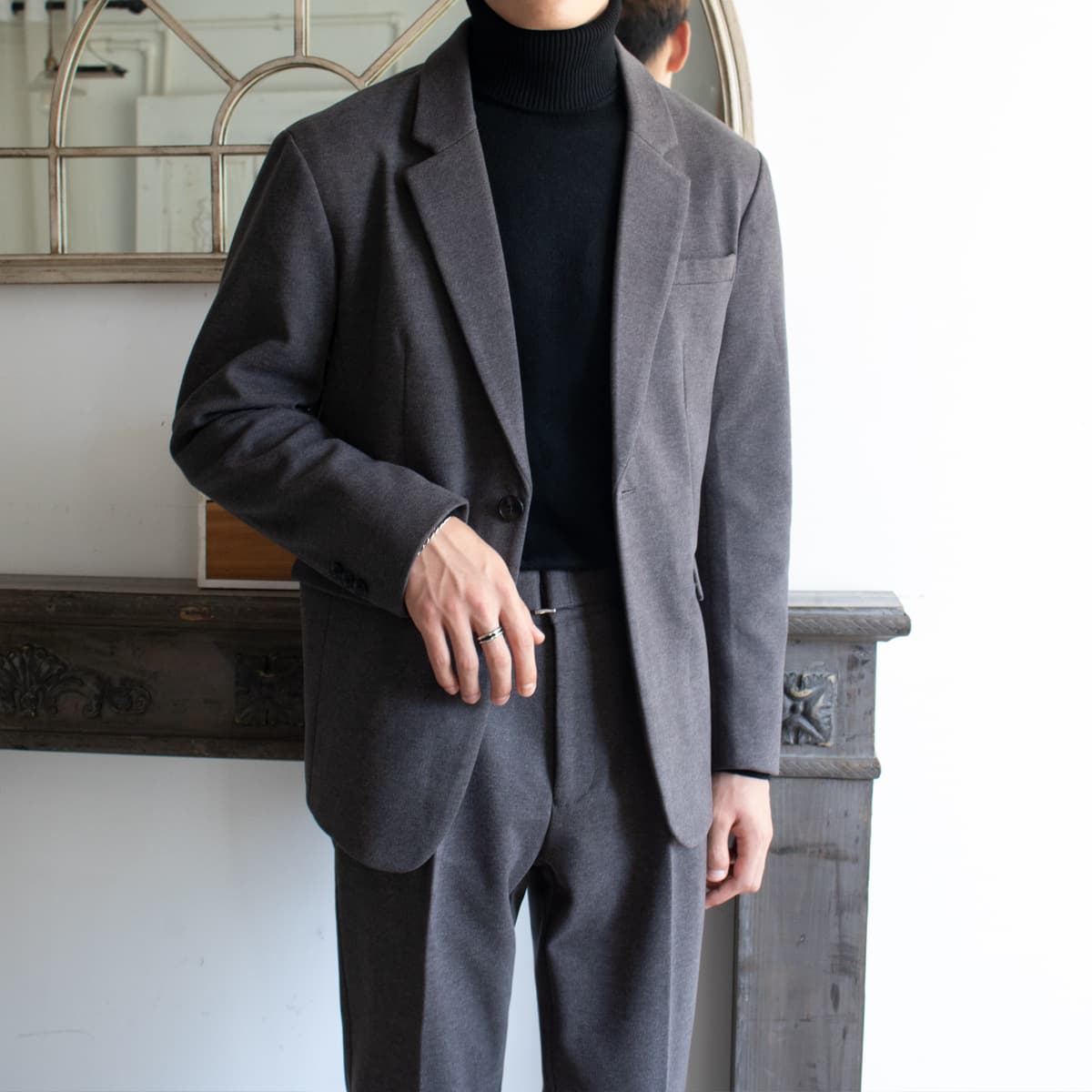 50代メンズファッション アウター　大人のしなやか秋・冬【ウール テーラードジャケット】