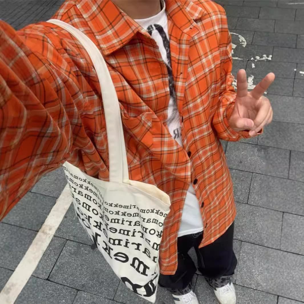 50代メンズファッション トップス ゆったり【チェック柄シャツジャケット】
