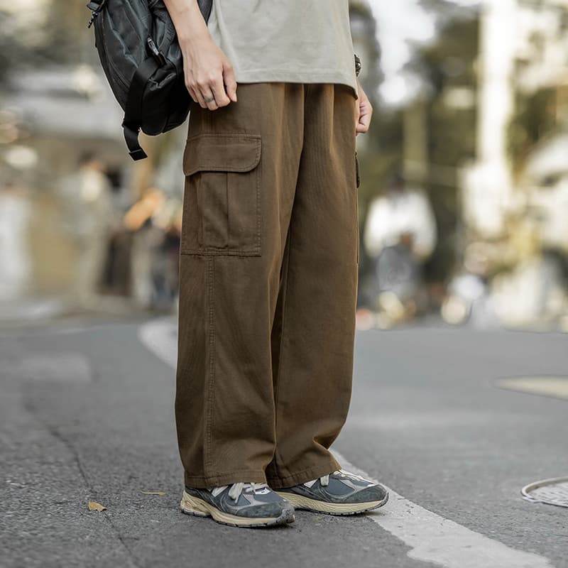 50代メンズファッション パンツ/ズボン ゆったりカーゴワークパンツ