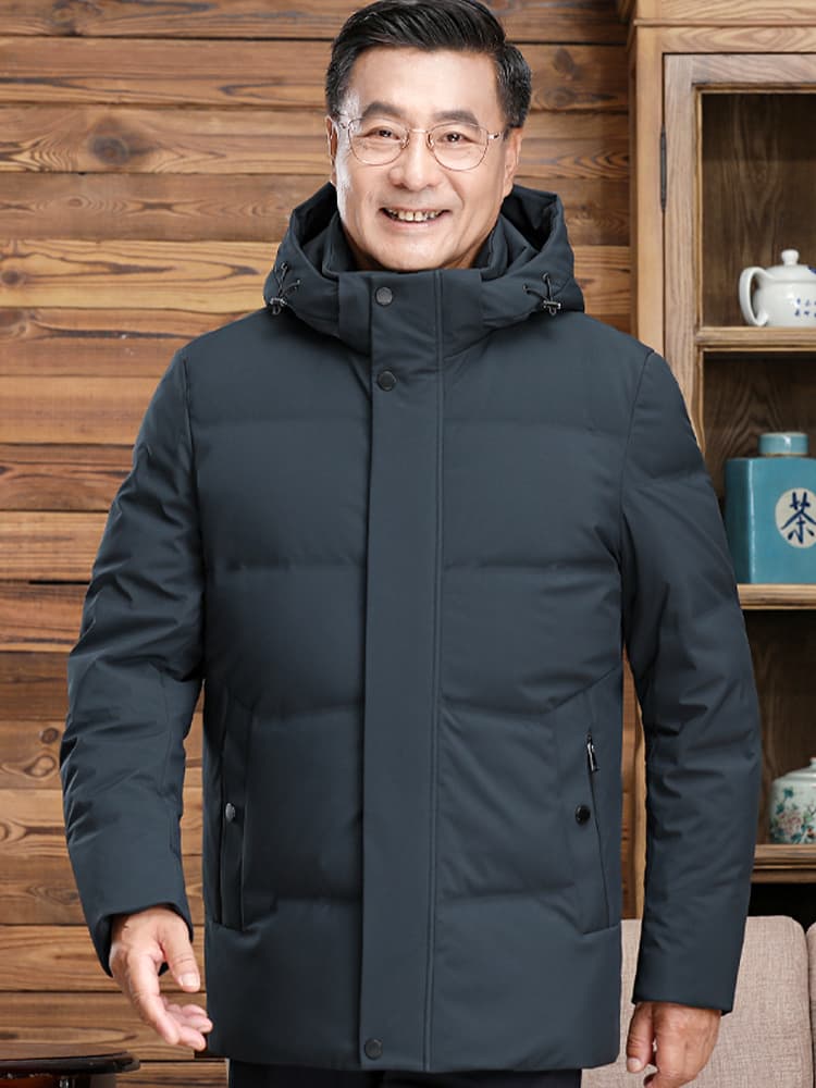 60代メンズファッション アウター ベーシック【中綿フードジャケット】
