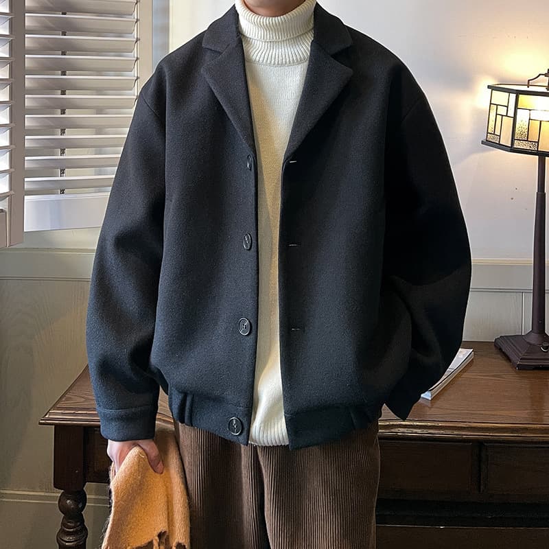 50代メンズファッション 上質ウール混紡【ブルゾン・ジャケット】