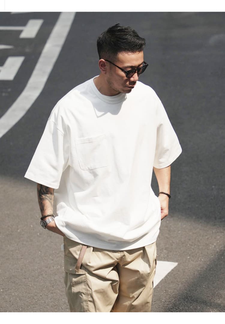 50代メンズファッション ゆとりシルエット・コットン  【ワイドフィットTシャツ】4カラー