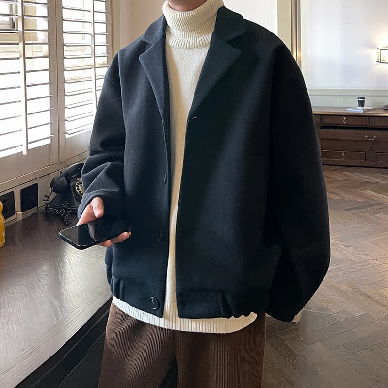 50代メンズファッション 上質ウール混紡【ブルゾン・ジャケット】