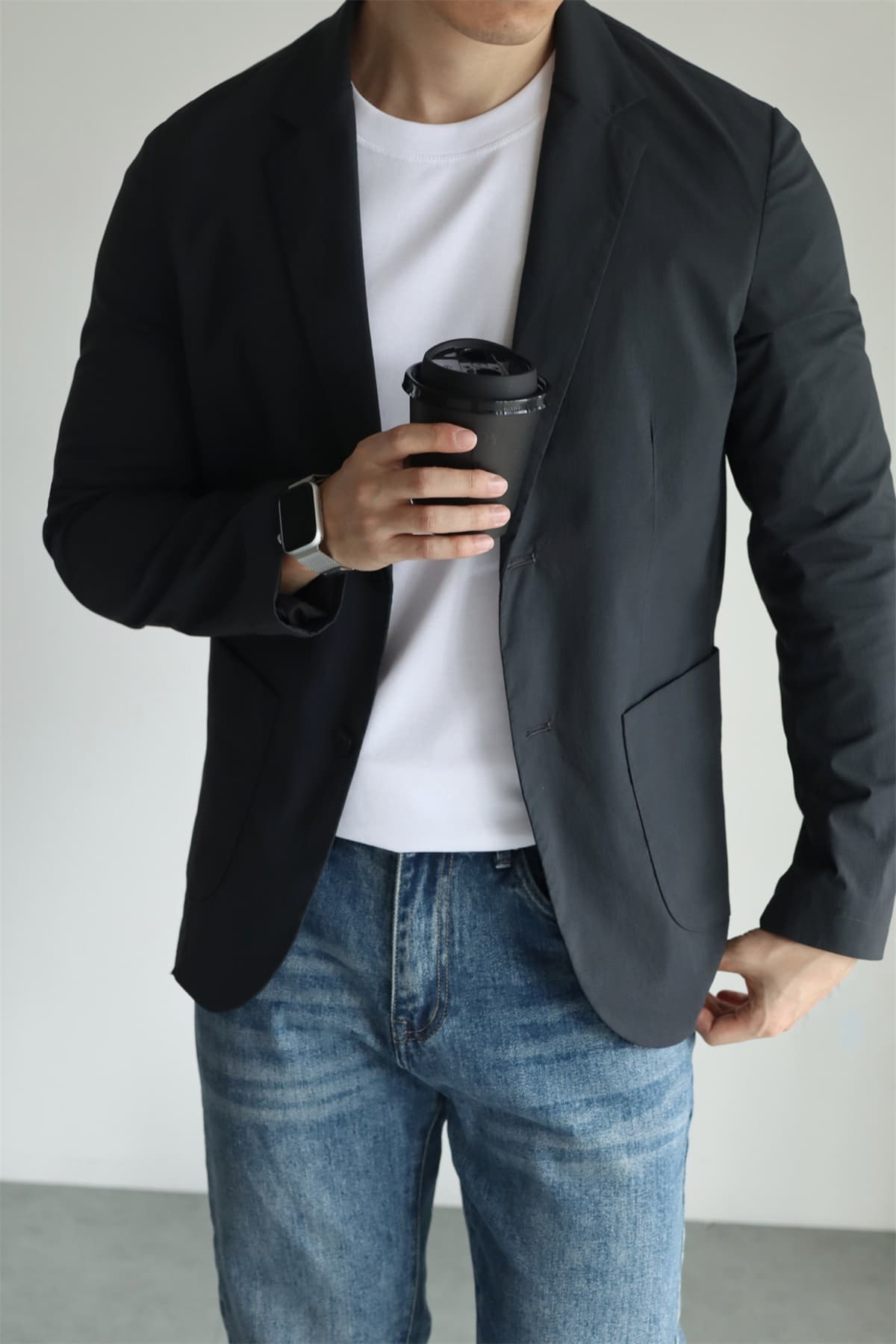 50代メンズファッション  軽量素材の【テーラードジャケット】 2カラー