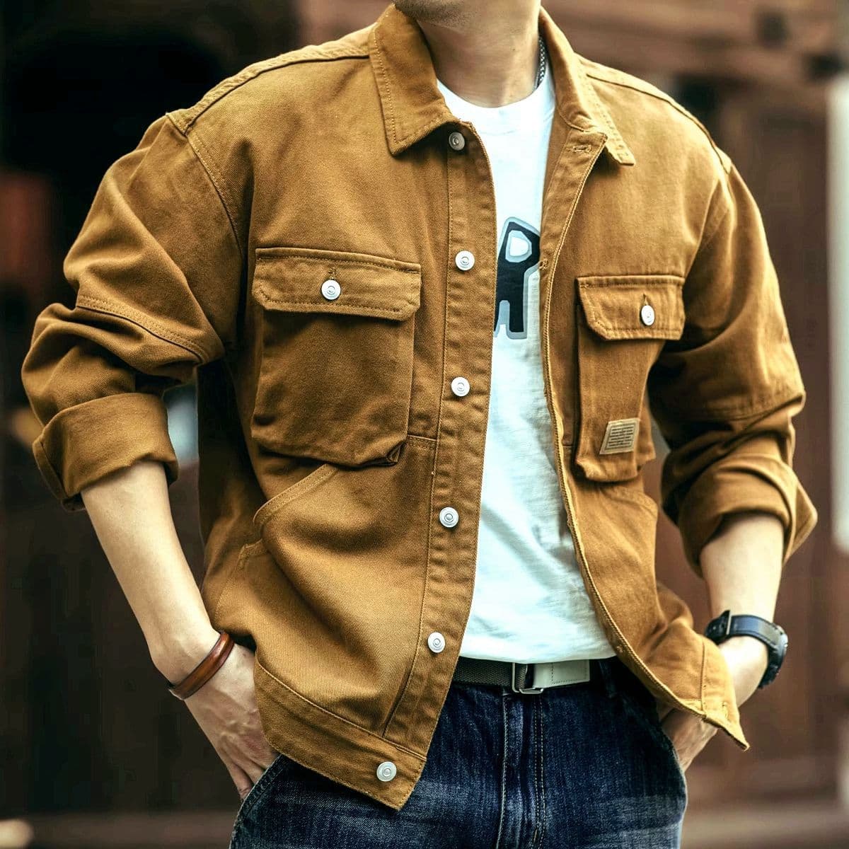 50代メンズファッション 　アウター　ワークテイスト 【デニムジャケット】