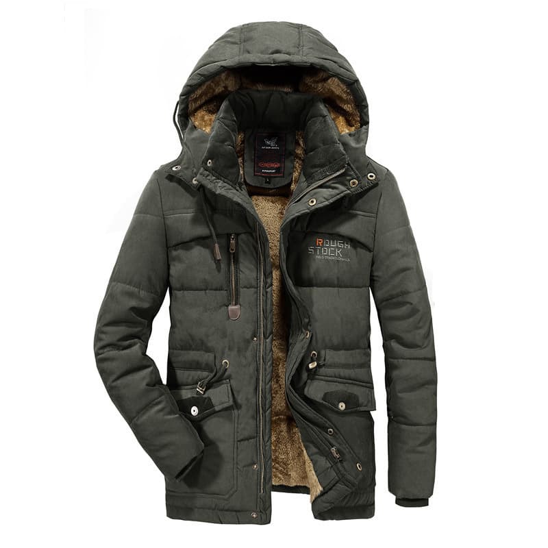 50代メンズファッション 中綿入り【ボリュームネックフード付き防寒ジャケット】L～４XL