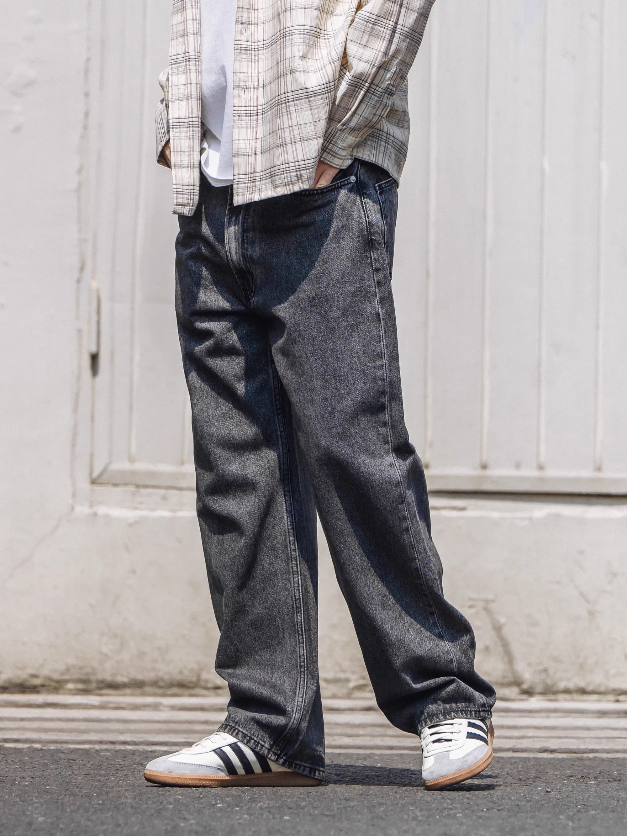 50代メンズファッション パンツ/ズボン ゆとりのある【ストレートデニムパンツ】