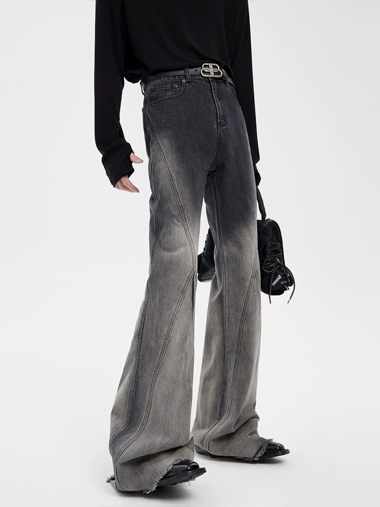50代メンズファッション パンツ/ズボン ヴィンテージブーツカット ストレッチデニム