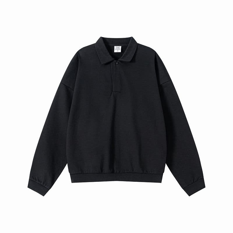 50代メンズファッション 春向け【コットン長袖ポロシャツ】 全5色
