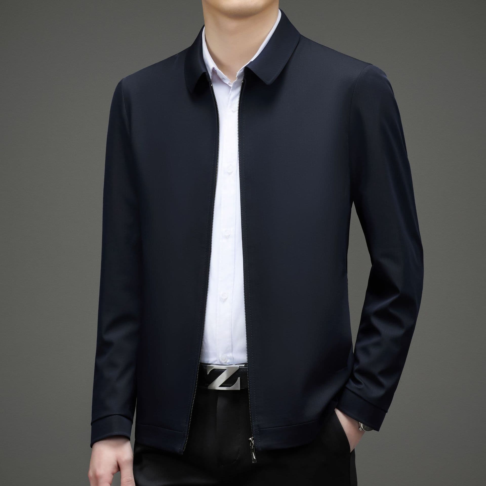 50代メンズファッション アウター 大人の品格 【スタンドジップジャケット】