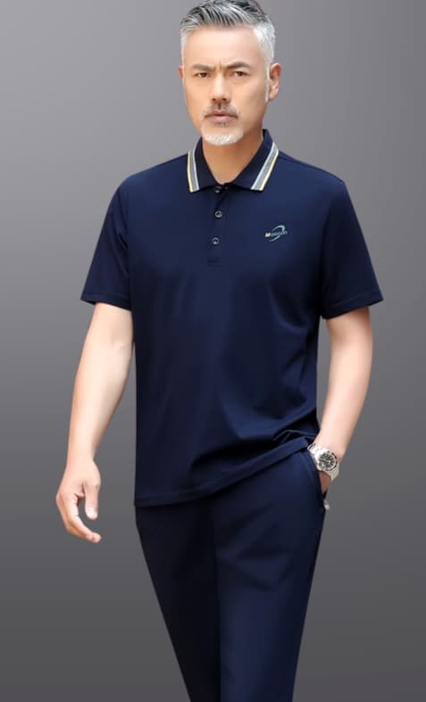 50代メンズファッション トップス シンプル上品ポロシャツ