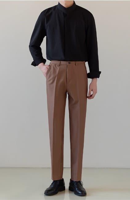 50代メンズファッション パンツ/ズボン ストレートシルエットスラックス