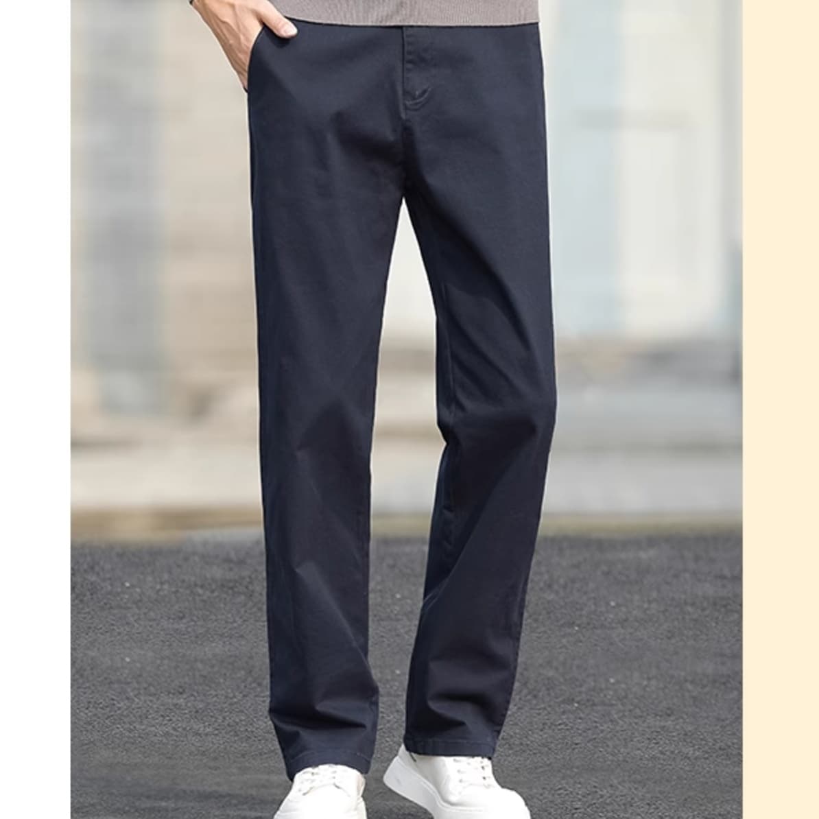 50代メンズファッション パンツ/ズボン ストレートシルエット リラックスパンツ