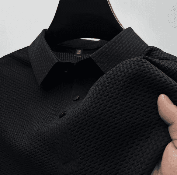 50代メンズファッション トップス 上質シンプル 【 凹凸織り半袖ポロシャツ】M~2XL