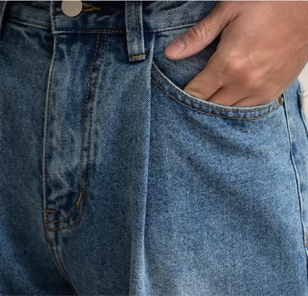50代メンズファッション パンツ/ズボン ゆとりシルエット デニムパンツ