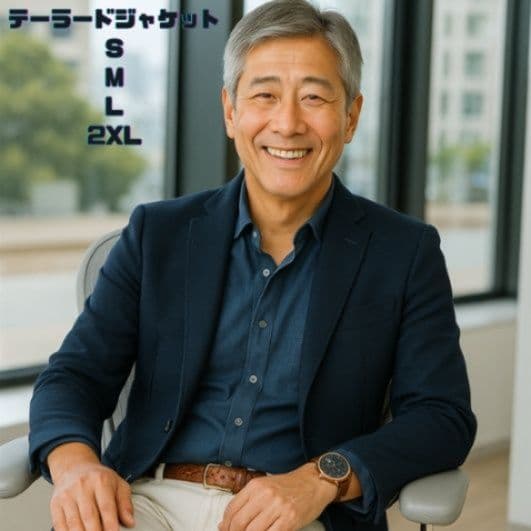 50代メンズファッション リネン仕立て 【麻テーラードジャケット】3カラー