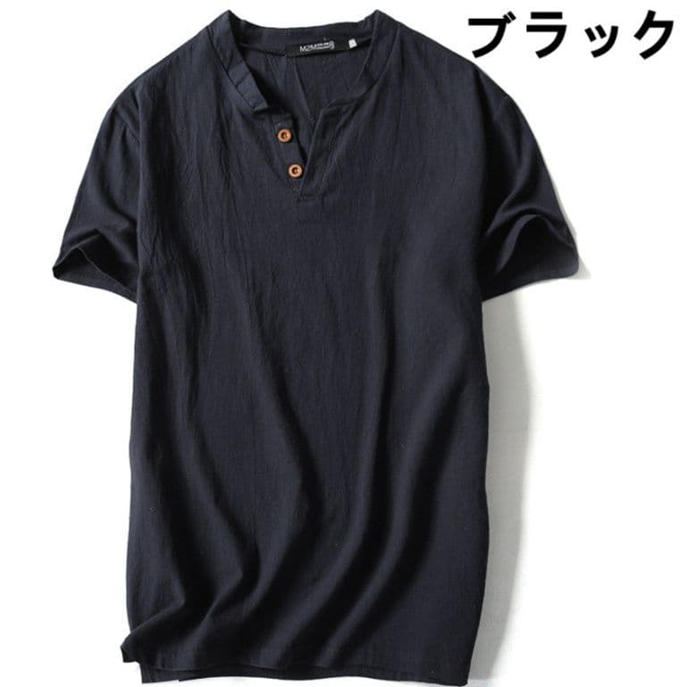 50代メンズファッション 大きいサイズ 【ヘンリーネック Tシャツ】5カラー