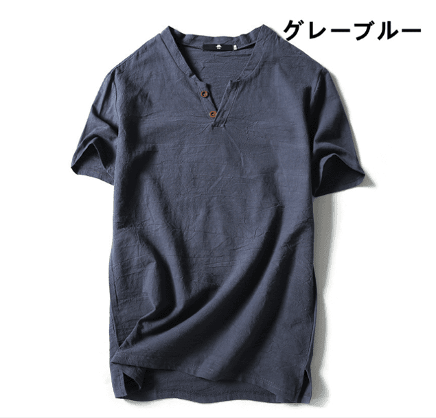 50代メンズファッション 大きいサイズ 【ヘンリーネック Tシャツ】5カラー