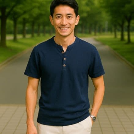 50代メンズファッション 大きいサイズ 【ヘンリーネック Tシャツ】5カラー