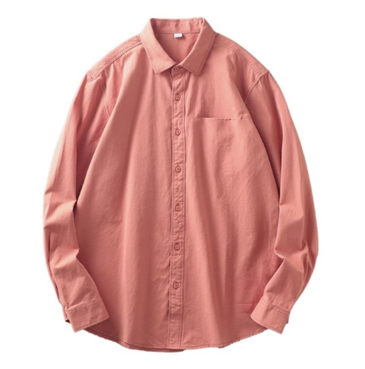 50代メンズファッション【長袖コットンシャツ】