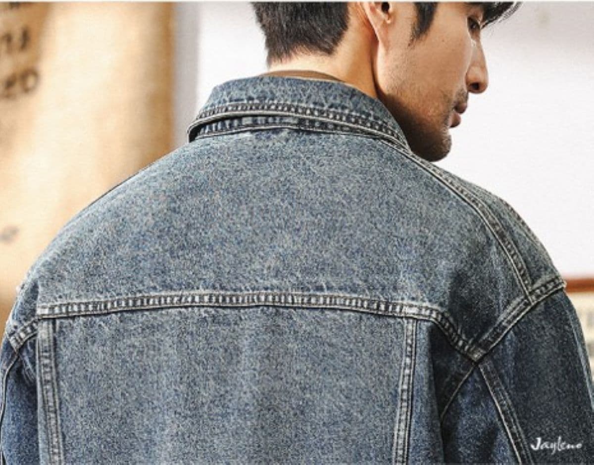 50代メンズファッション コットン【ブルーデニムジャケット】
