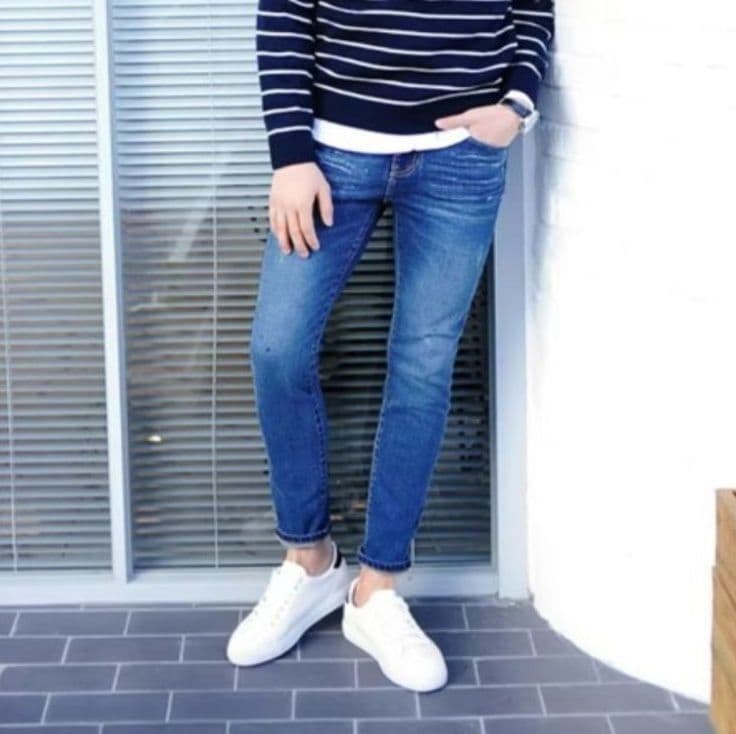 50代メンズファッション パンツ 【ストレッチ スリムデニムズボン】