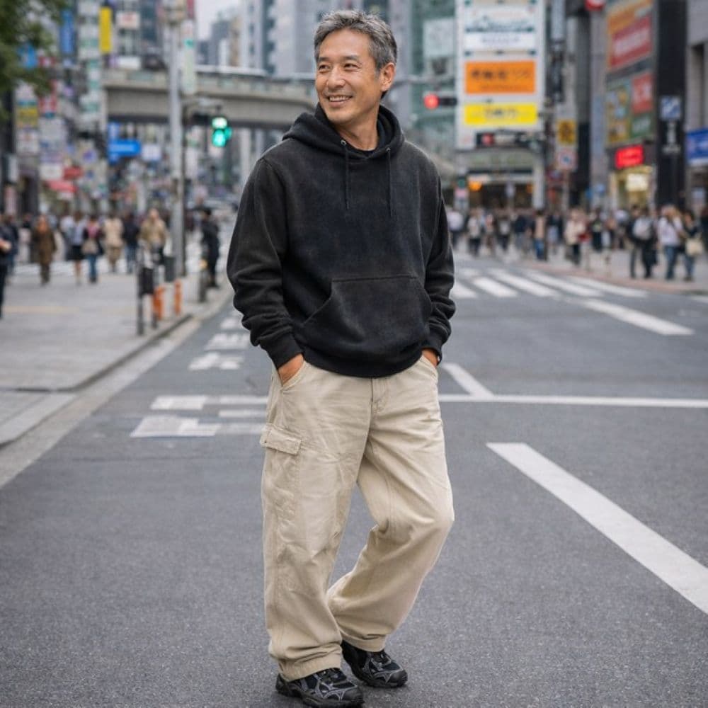 50代メンズファッション ビンテージ風【 ゆったりパンツ】 全2色