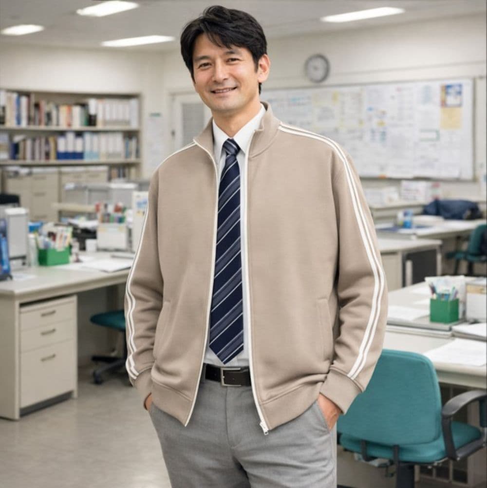 50代メンズファッション しゃれな教師に!【高級トレーナージャケット】 全3色