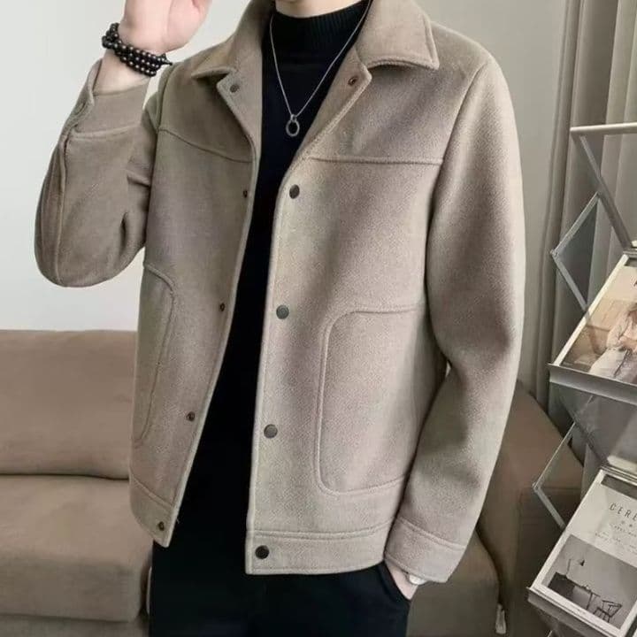 50代メンズファッション 大人の【ウール混シンプル・ジャケット】