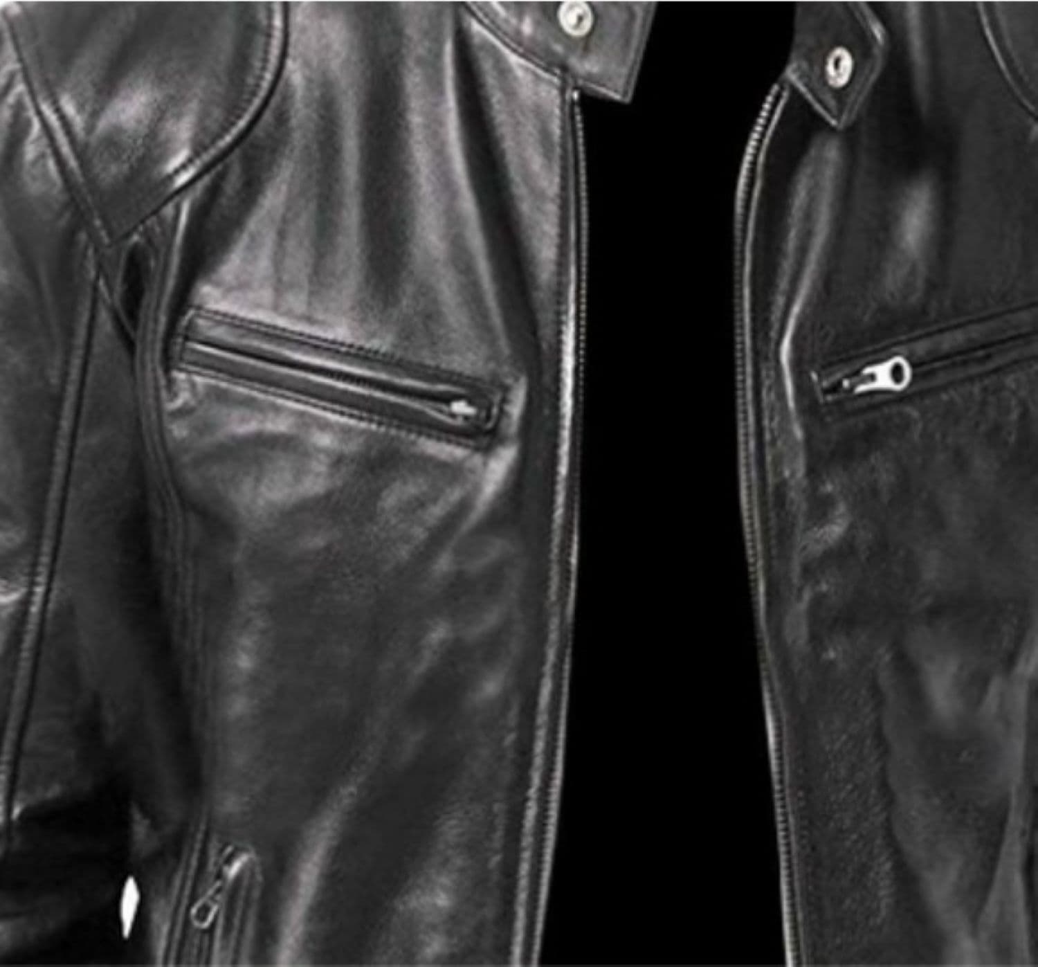 50代メンズファッション 【革ライダースジャケット】4カラー