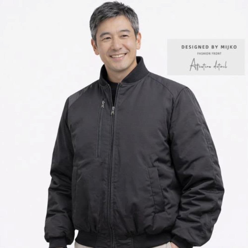 50代メンズファッション DESIGNED【中綿入りアウタージャケット】