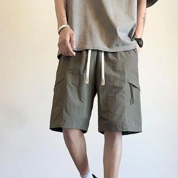 50代メンズファッション 【カーゴポケット付きハーフパンツ】