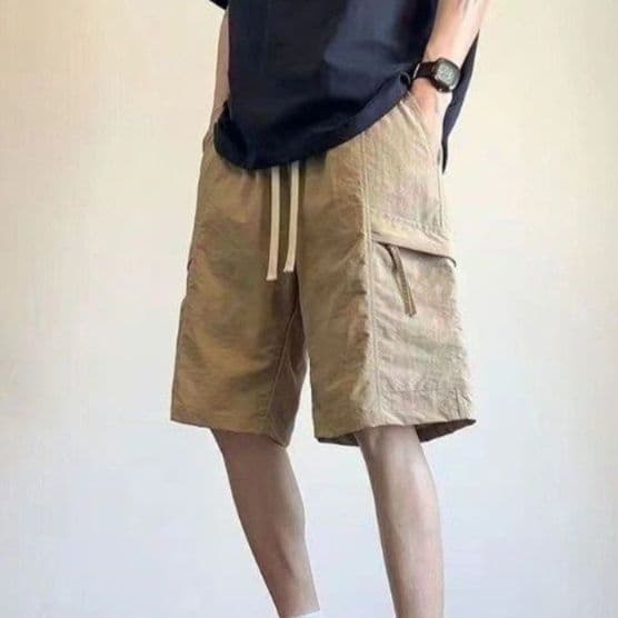 50代メンズファッション 【カーゴポケット付きハーフパンツ】