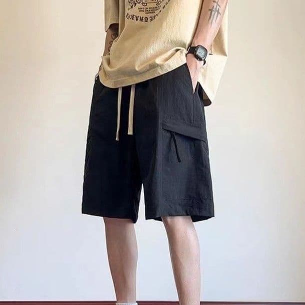 50代メンズファッション 【カーゴポケット付きハーフパンツ】