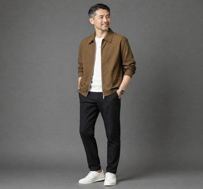 50代メンズファッション パンツ/ズボン 上質な大人の【リラックステーパードパンツ】収縮性素材