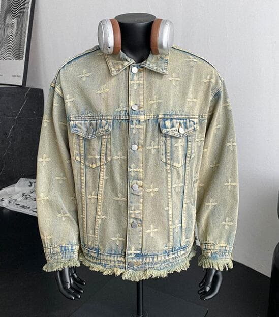 50代メンズファッション メンズ 【デニムジャケット ヴィンテージ加工】