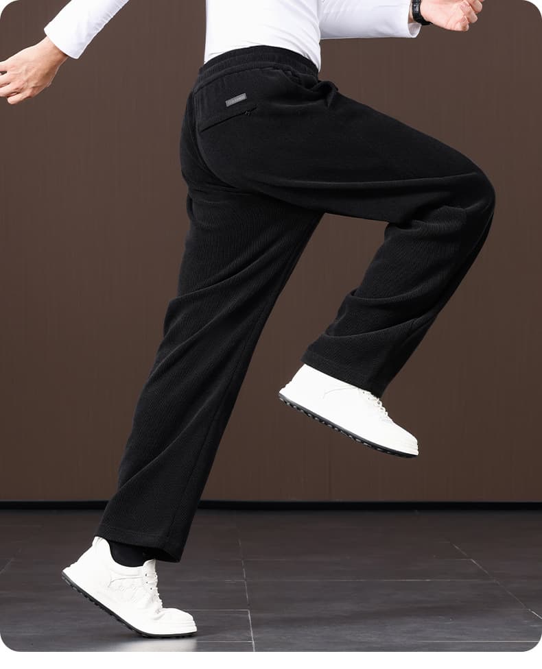 50代メンズファッション パンツ/ズボン あったか素材【びのびストレートパンツ】