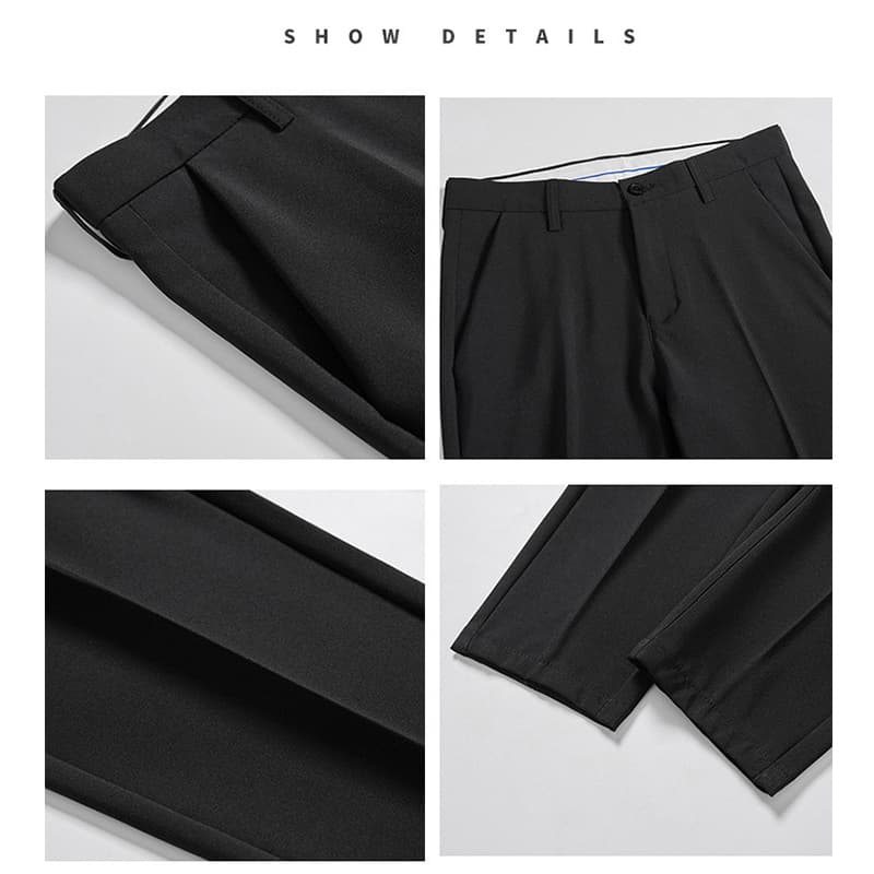 50代メンズファッション メンズ【九分丈薄手パンツ】軽量しわになりにくいズボン