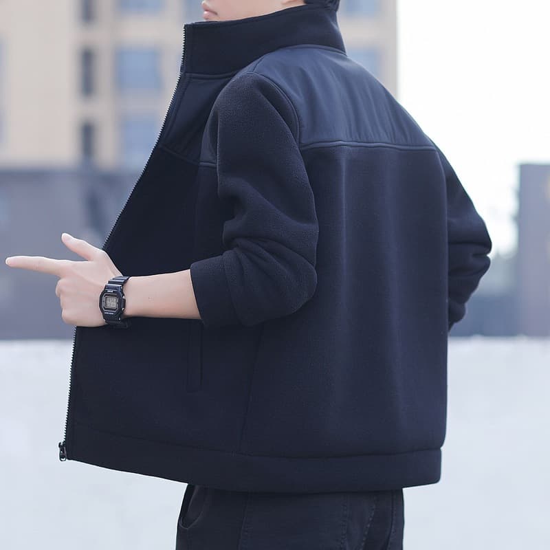 50代メンズファッション アウター 軽量切替デザイン【スタンドジャケット】