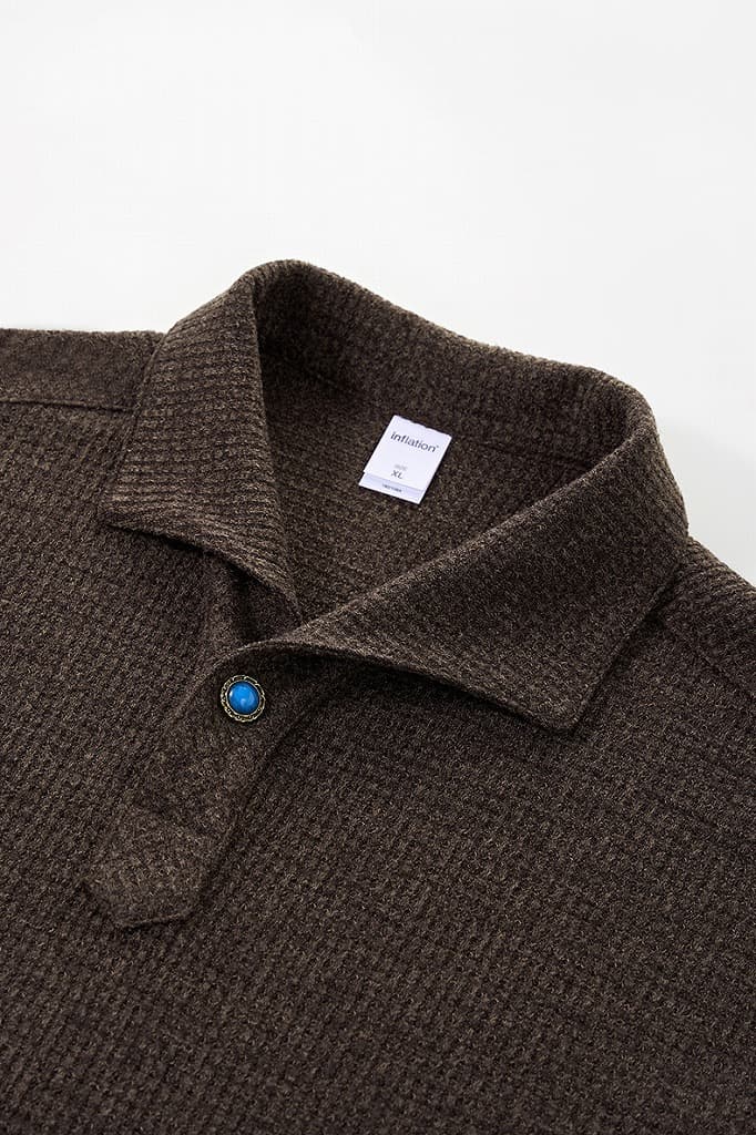 50代メンズファッション【長袖ポロシャツ】 全2色