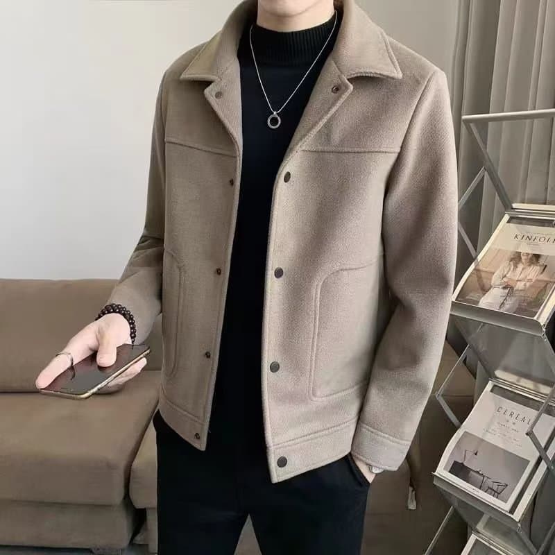 50代メンズファッション 大人の【ウール混シンプル・ジャケット】