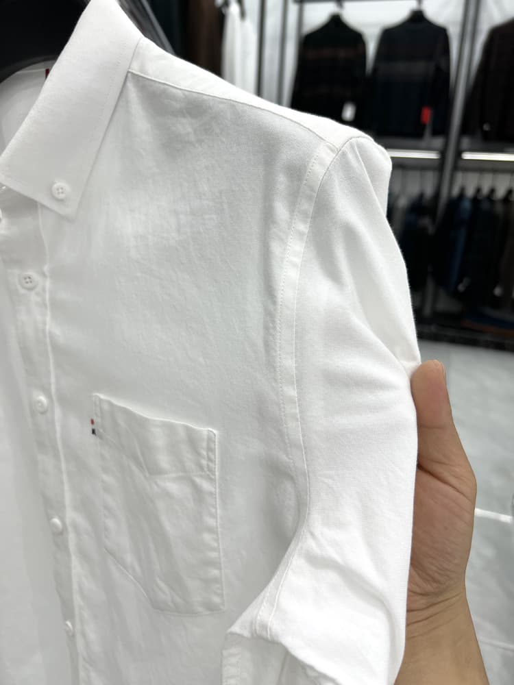 50代メンズファッション 【トリコロール・ボタンダウンシャツ】4カラー