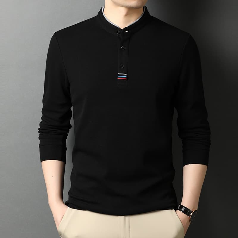 50代メンズファッション トップス 長袖【ヘンリーネックシャツ カットソー】6カラーあり