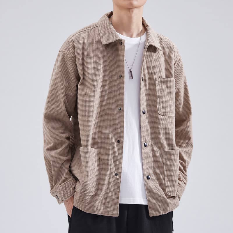 50代メンズファッション アウター しなやかミニマルワークジャケット