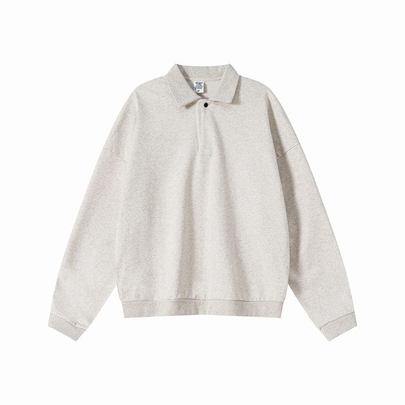 50代メンズファッション 春向け【コットン長袖ポロシャツ】 全5色