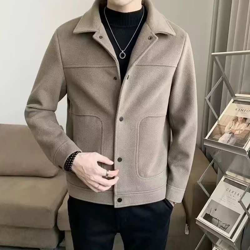 50代メンズファッション 大人の【ウール混シンプル・ジャケット】