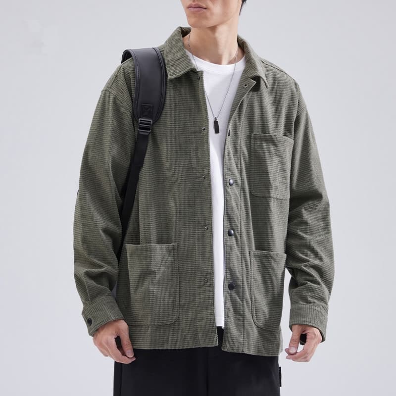50代メンズファッション アウター しなやかミニマルワークジャケット