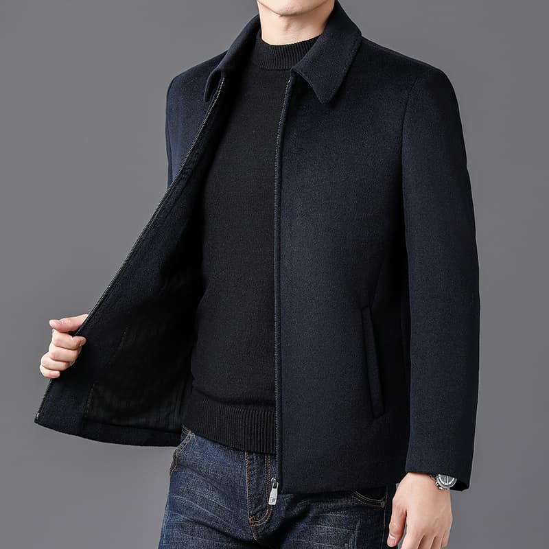 50代メンズファッション アウター 大人のための上質ジップアップジャケット